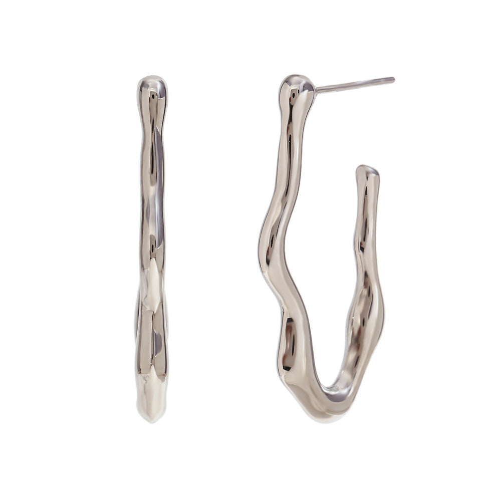 European And American Fashion Special-interest Elegance Retro Earrings Stainless Steel