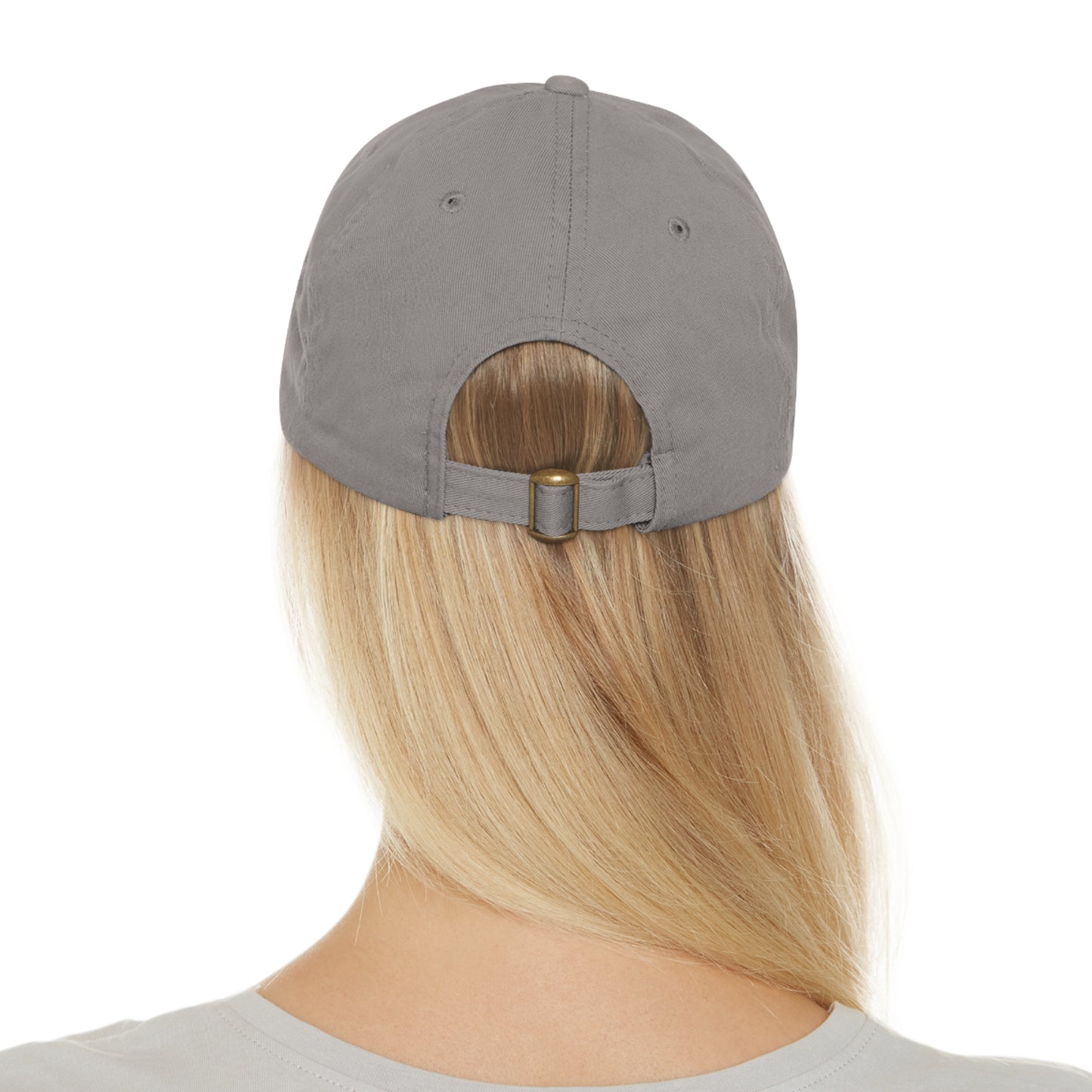 Stylish  Hat with Blue Leather Patch - Casual Summer Accessory