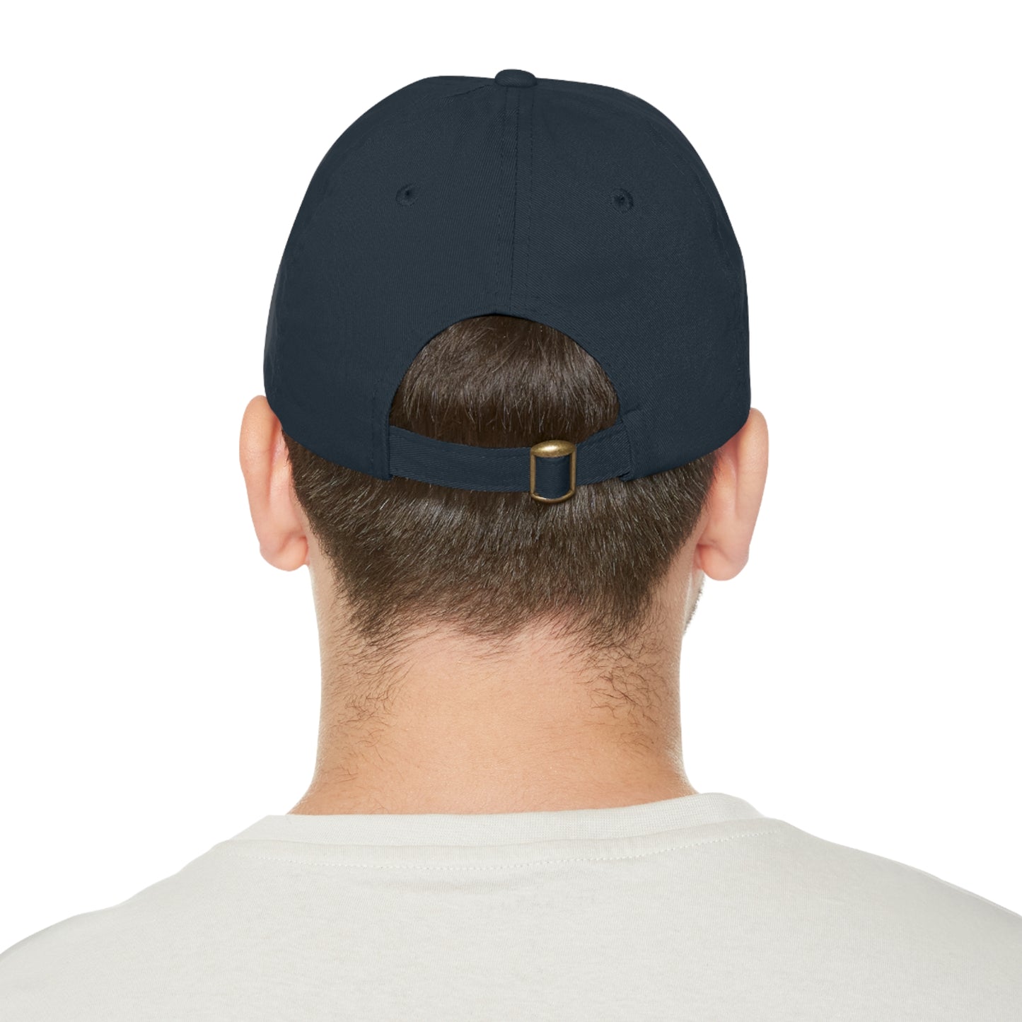 Stylish  Hat with Blue Leather Patch - Casual Summer Accessory