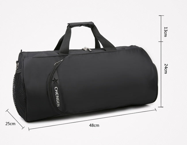 Fitness bag men's sports bag basketball training bag football bag portable travel bag cylinder bag shoulder bag waterproof