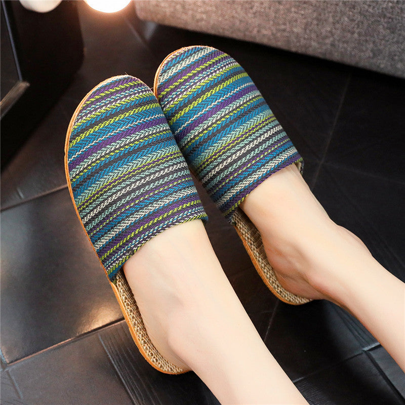 Home Linen Slippers Printed Cute Fashion