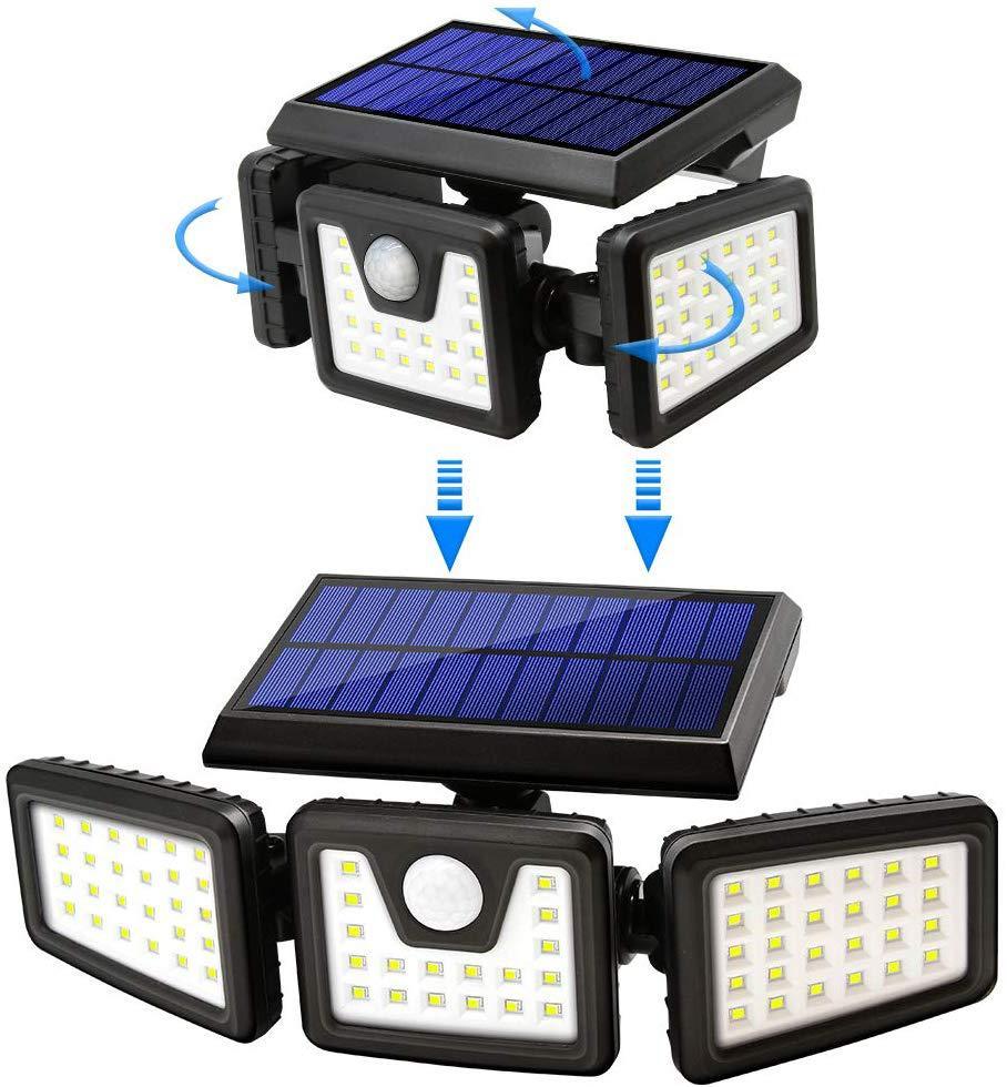 Solar garden light 188LED three head light