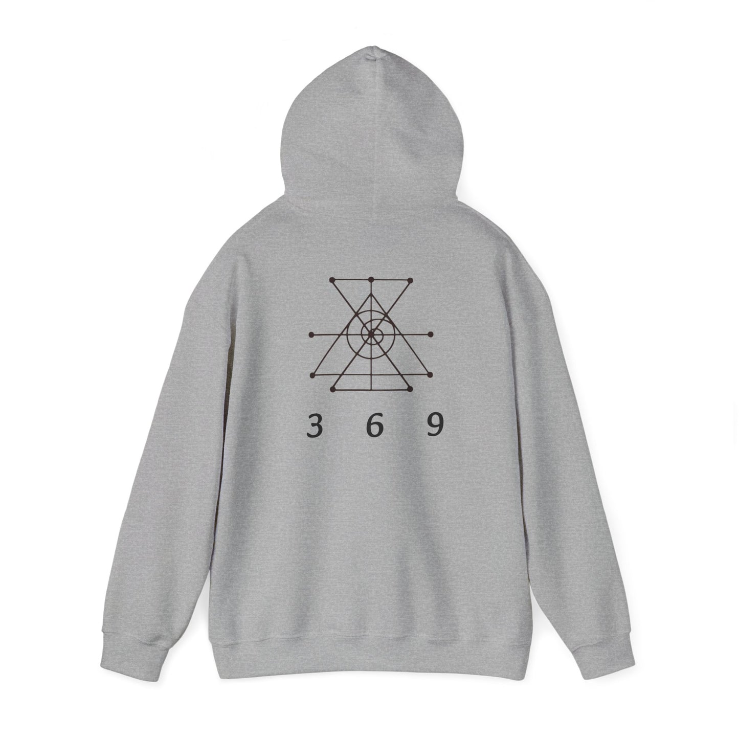 Money attraction power 369 Unisex Heavy Blend™ Hooded Sweatshirt - I Am Strong Enough, Minimalist Design