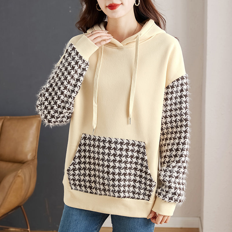 Loose All-matching Western Style Youthful-looking Long Sleeve Pullover Top