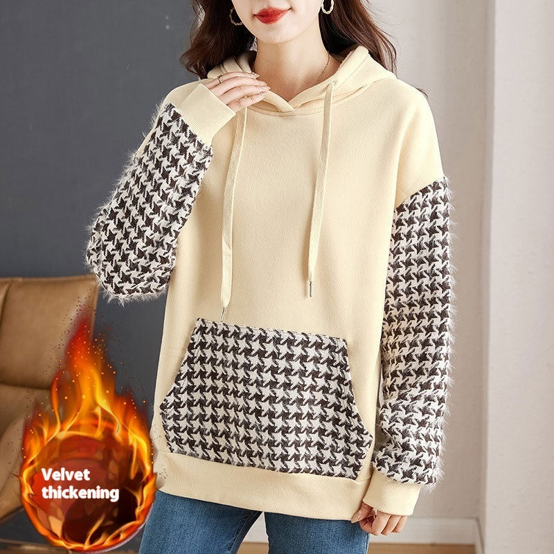 Loose All-matching Western Style Youthful-looking Long Sleeve Pullover Top