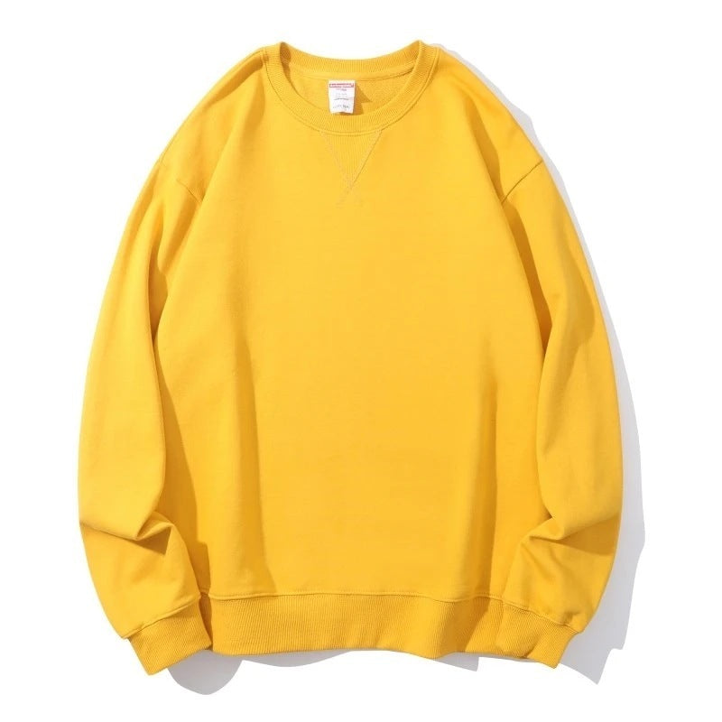 Cotton Heavy Terry Round Neck Men's Sweater Inverted Triangle