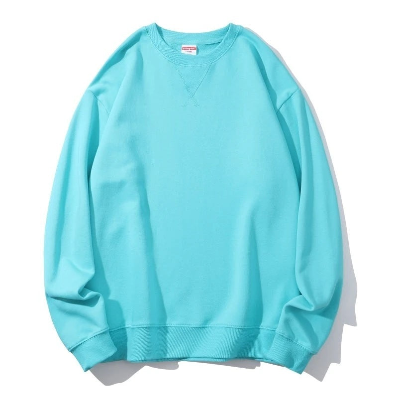 Cotton Heavy Terry Round Neck Men's Sweater Inverted Triangle