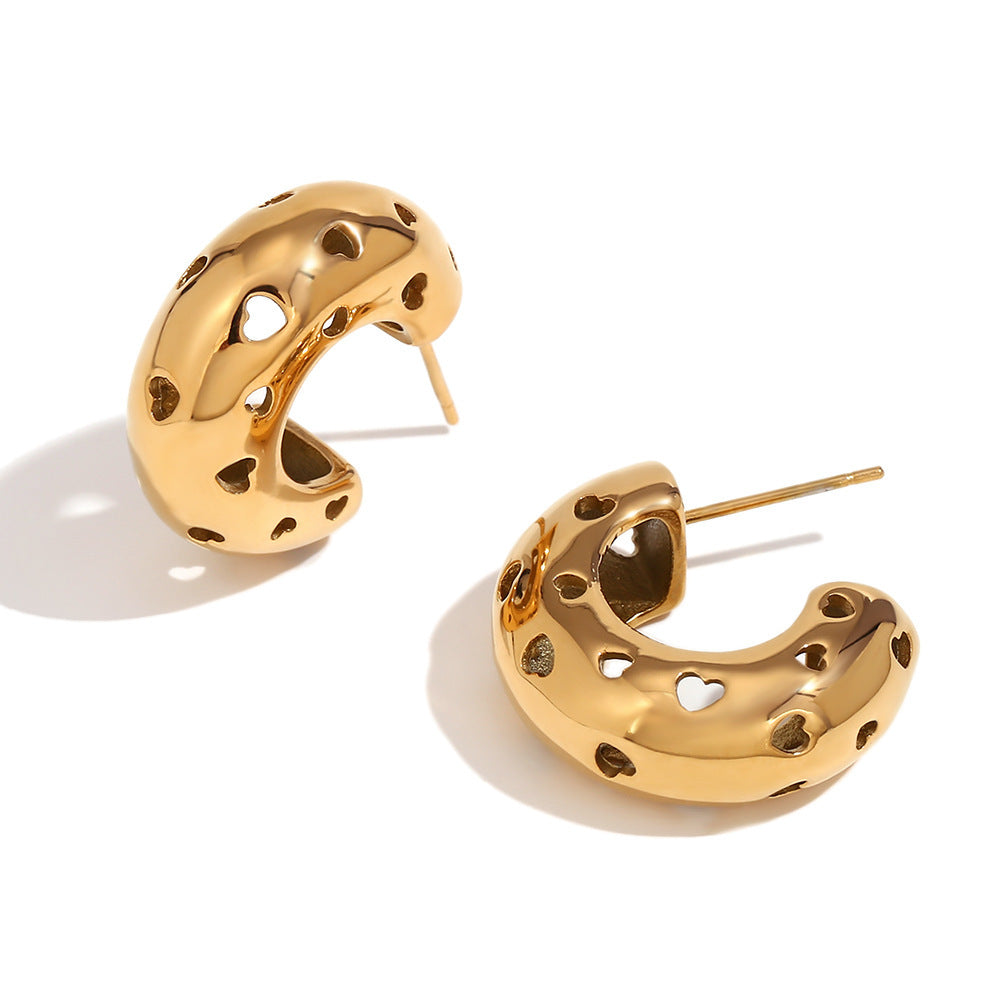 European And American Fashion Special-interest Elegance Retro Earrings Stainless Steel