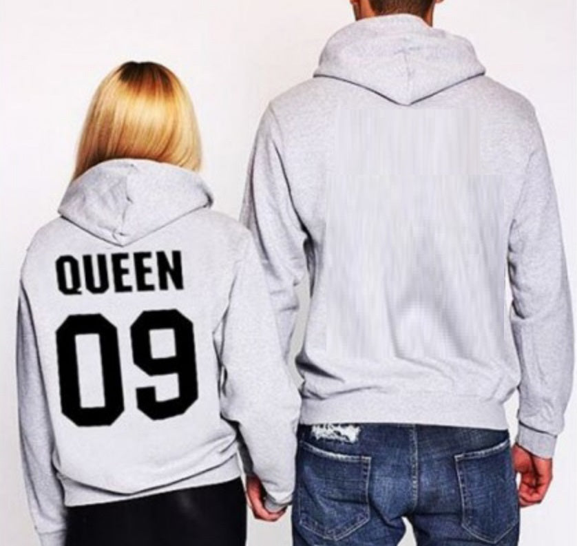 QUEEN 09-KING 09 Hooded Sweater Couple