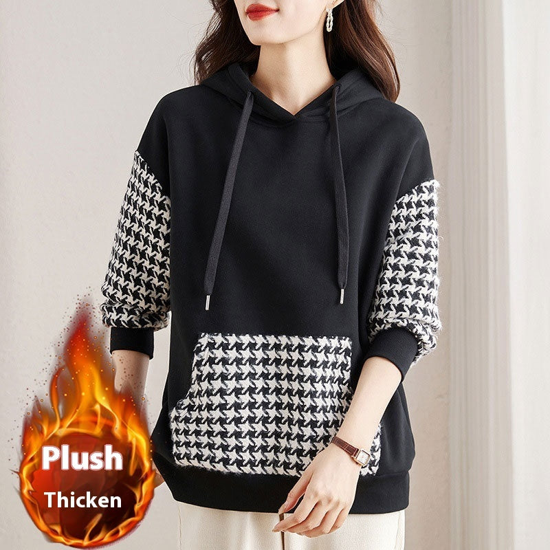 Loose All-matching Western Style Youthful-looking Long Sleeve Pullover Top