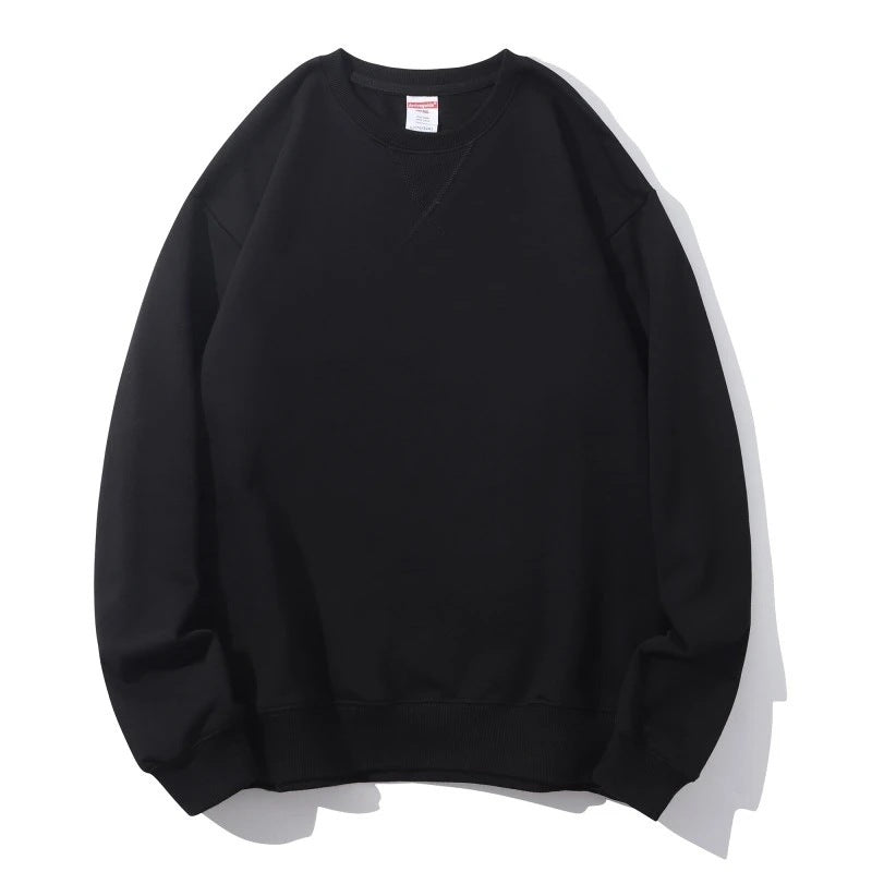 Cotton Heavy Terry Round Neck Men's Sweater Inverted Triangle