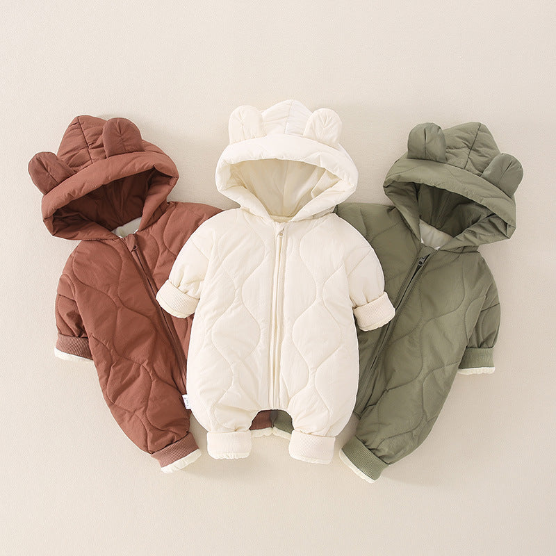 Baby Autumn And Winter Rompers Thermal Clothes