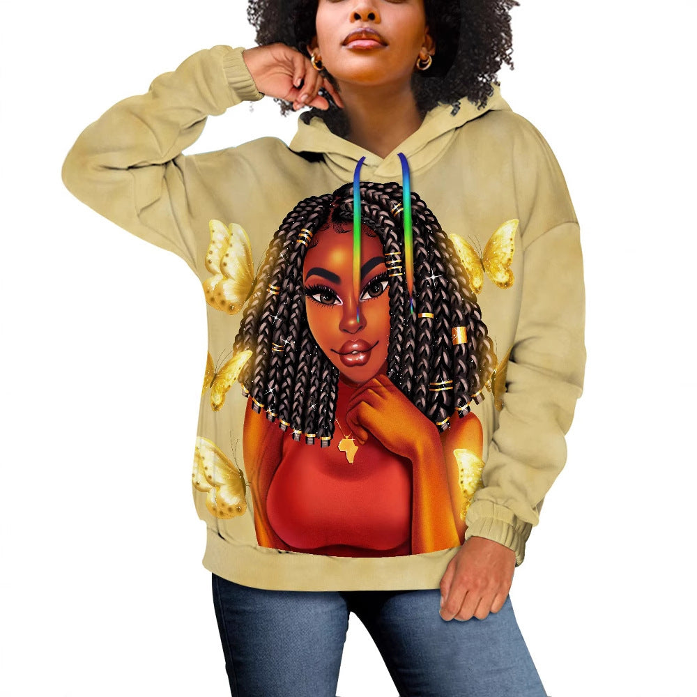 Women's Creative Casual Printed Autumn Winter Hoodie