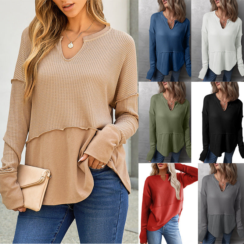 Autumn And Winter New Solid Color Loose Sweater Women's Top