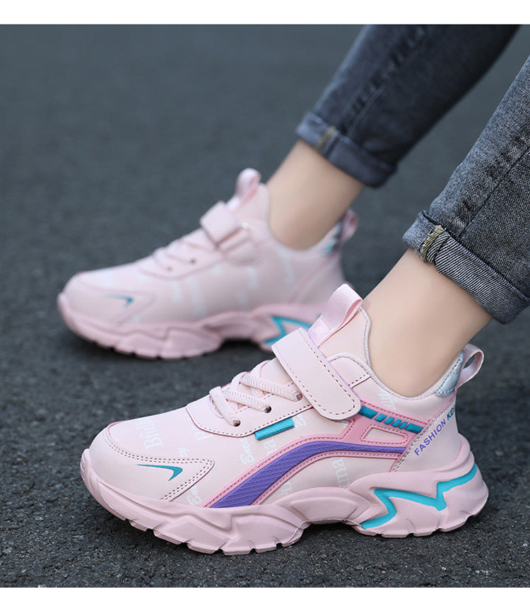 Waterproof Leather Girls Casual Sneaker