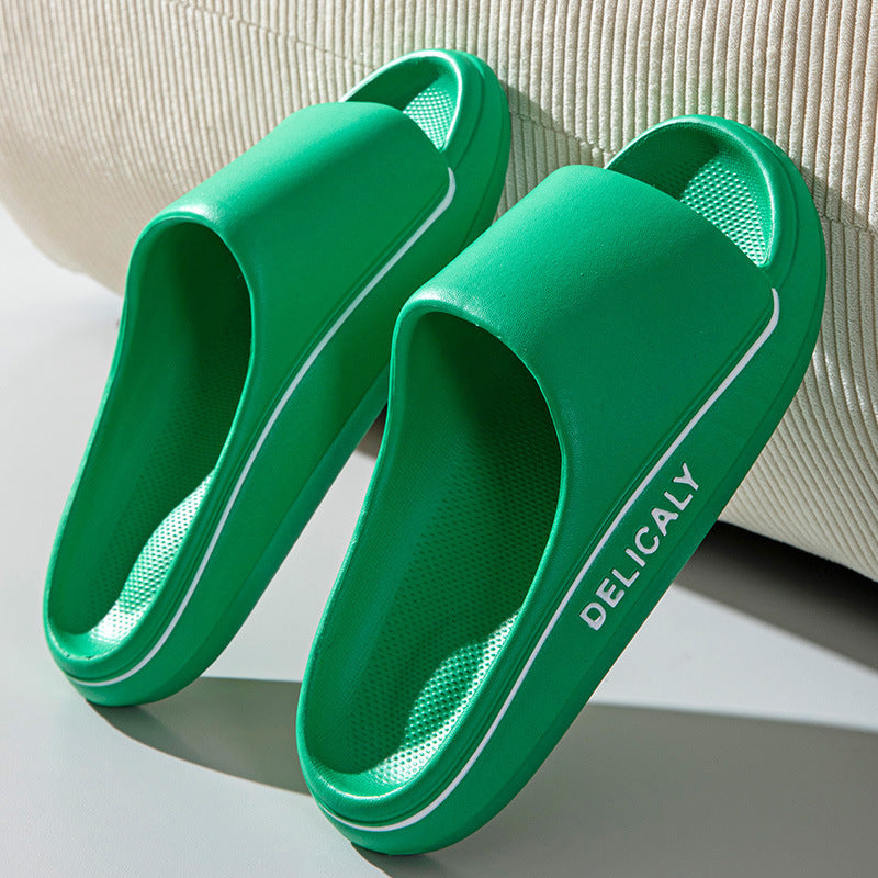 Thick-soled Lightweight Height Increasing Non-slip Striped Slippers