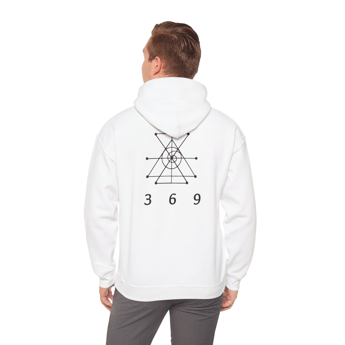 Money attraction power 369 Unisex Heavy Blend™ Hooded Sweatshirt - I Am Strong Enough, Minimalist Design