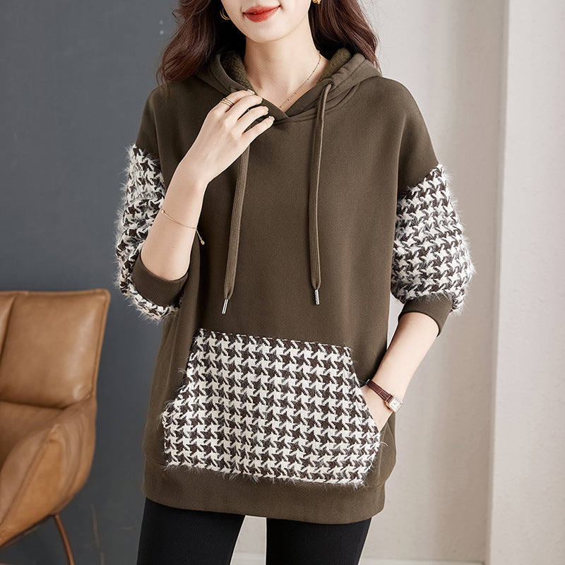 Loose All-matching Western Style Youthful-looking Long Sleeve Pullover Top