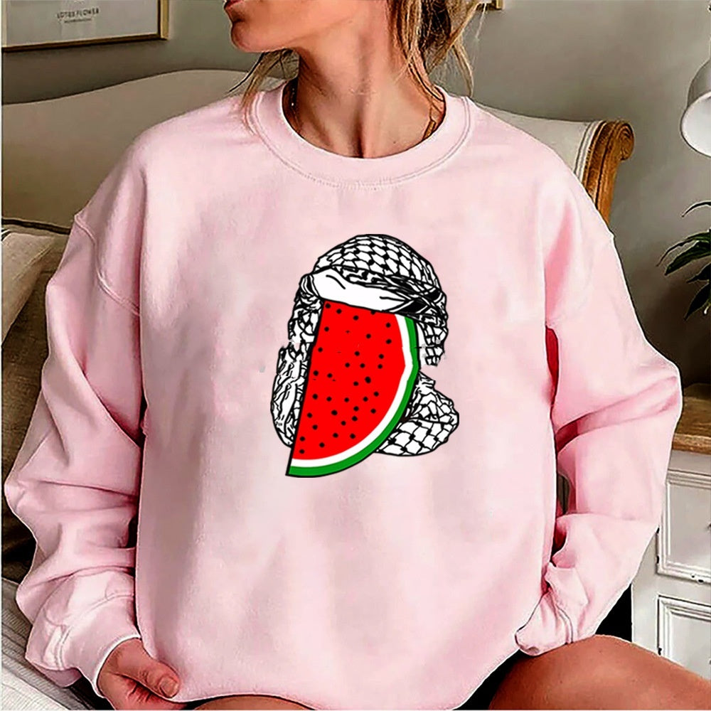 Women's Watermelon Scarf Printed Top Long Sleeve