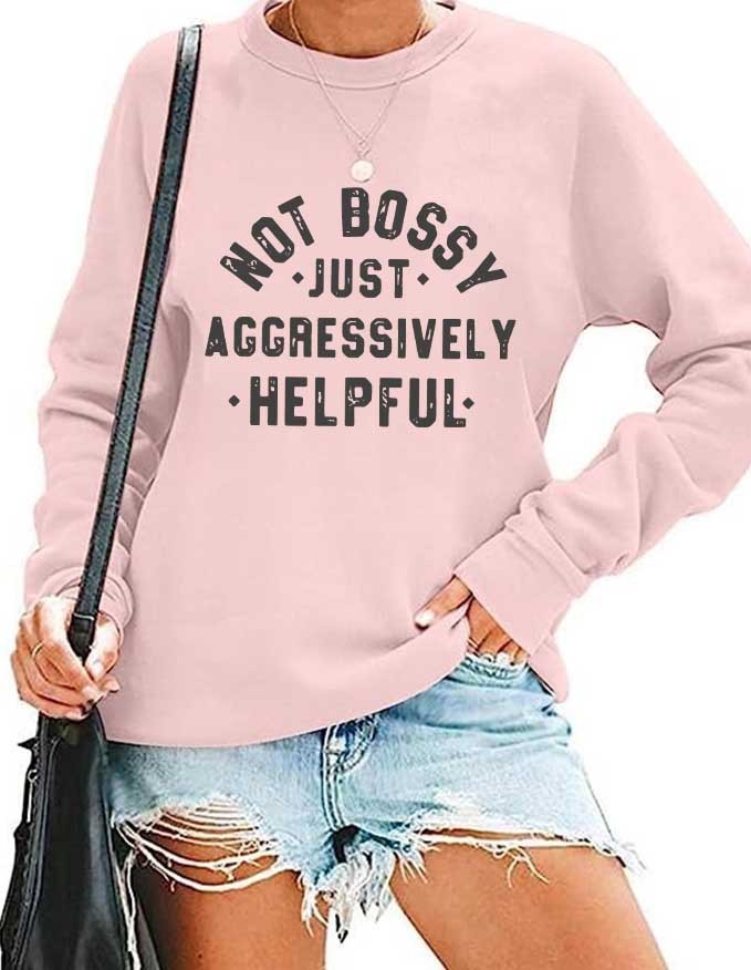 Women's Printed Loose Round Neck Long Sleeve Sweater