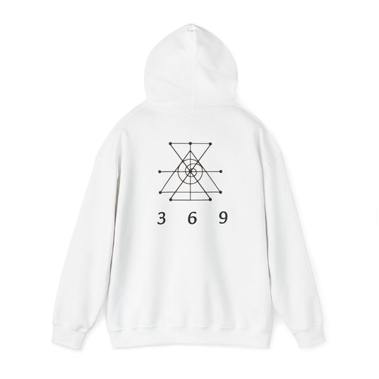 Money attraction power 369 Unisex Heavy Blend™ Hooded Sweatshirt - I Am Strong Enough, Minimalist Design