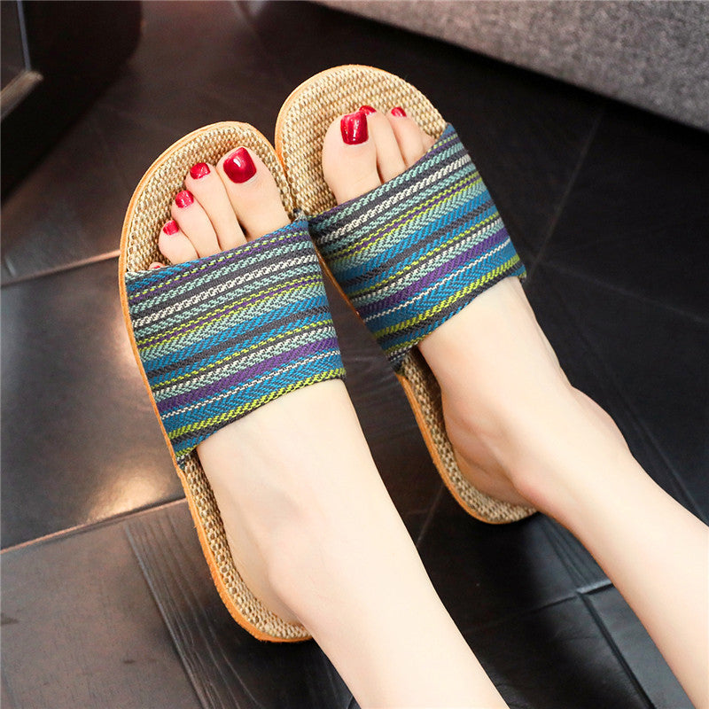 Home Linen Slippers Printed Cute Fashion