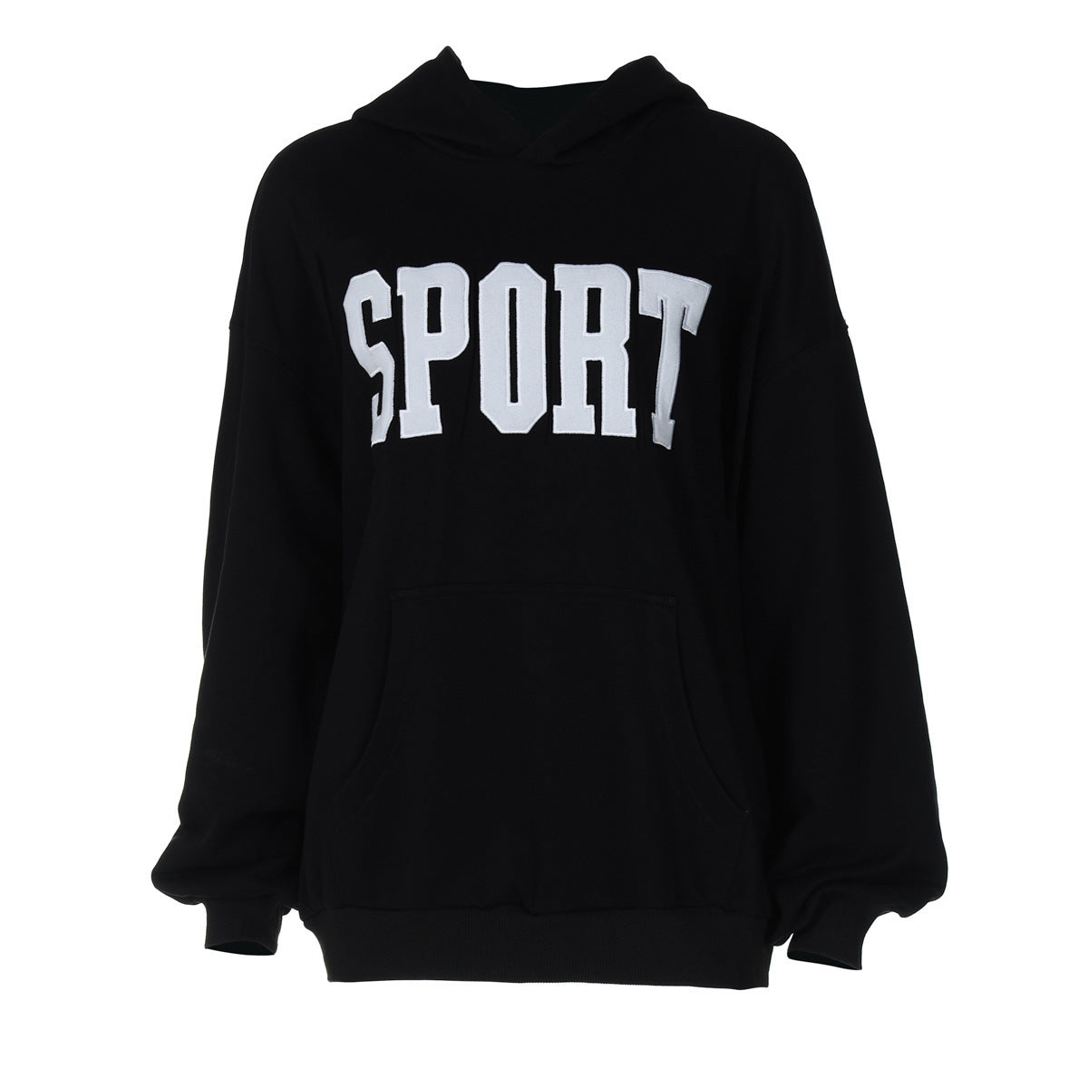 Women's Letter Embroidered Hooded Pullover Fashion Sweater