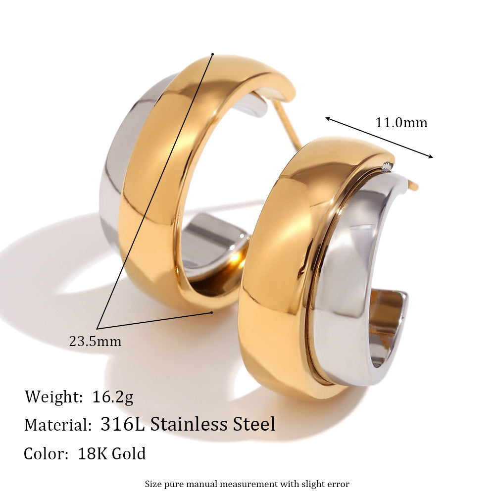 European And American Fashion Special-interest Elegance Retro Earrings Stainless Steel