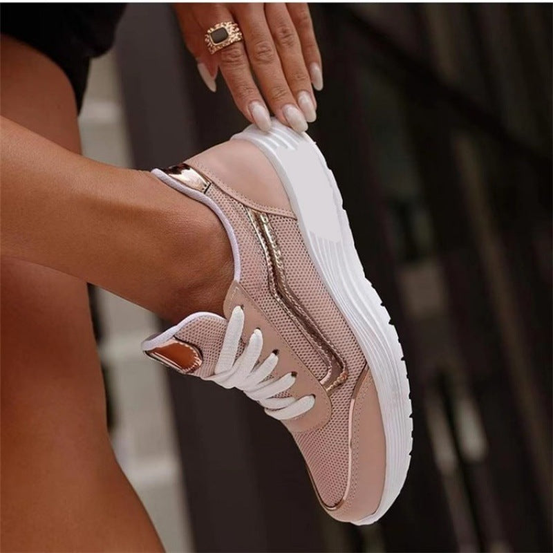 Lace-up Sports Style Low-top Shoes Women