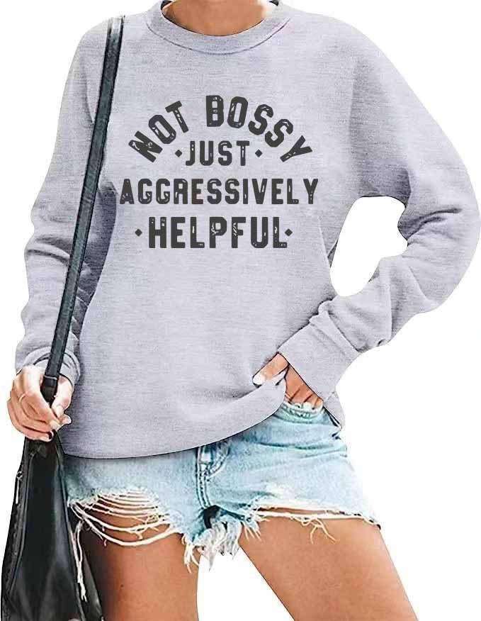 Women's Printed Loose Round Neck Long Sleeve Sweater