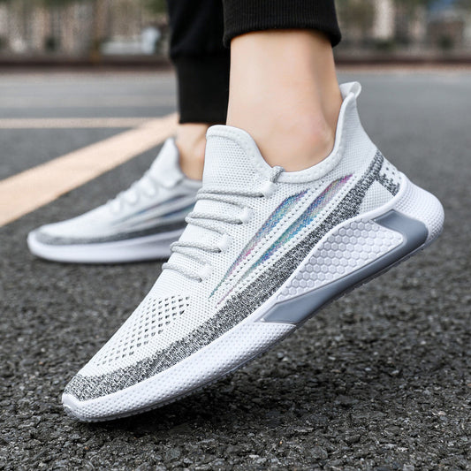 Men's New Casual Flyknit Breathable Running Shoes