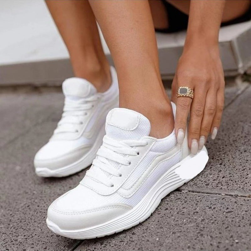 Lace-up Sports Style Low-top Shoes Women