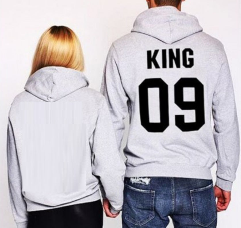 QUEEN 09-KING 09 Hooded Sweater Couple