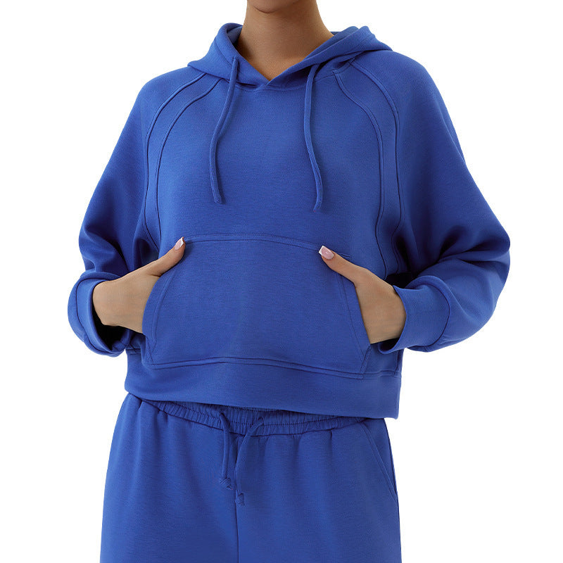 Fashion Casual Exercise Sweater Hooded Loose Top