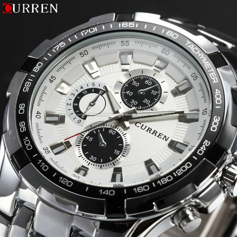 New Curren Luxury Brand Watches Men Quartz Fashion Casual Male Sports Watch Full Steel Military Watches Relogio Masculino