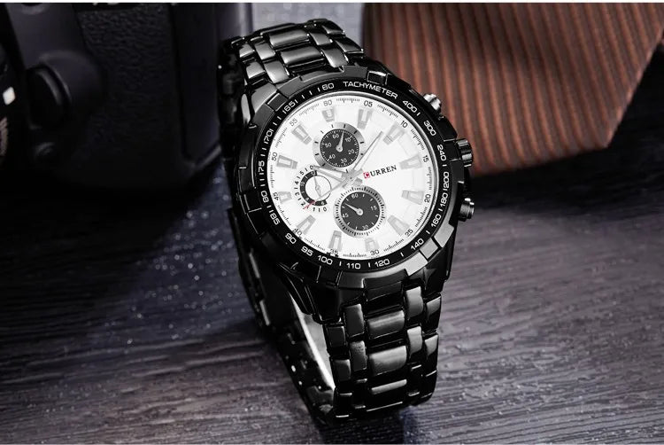 New Curren Luxury Brand Watches Men Quartz Fashion Casual Male Sports Watch Full Steel Military Watches Relogio Masculino