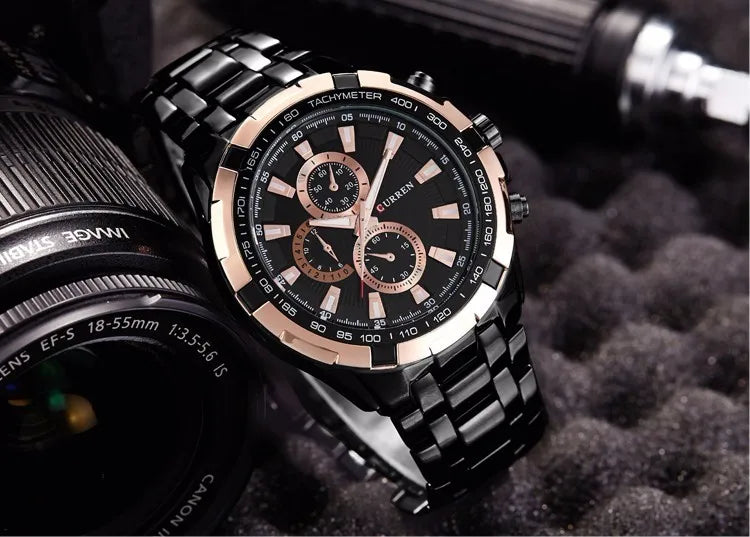 New CURREN Luxury Brand Watches Men Quartz Fashion Casual Male Sports Watch Full Steel Military Watches Relogio Masculino