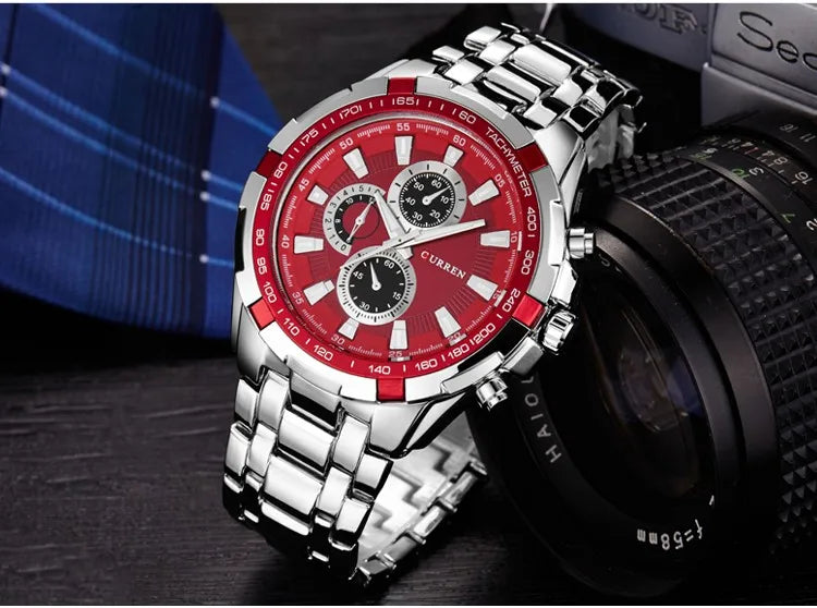 New Curren Luxury Brand Watches Men Quartz Fashion Casual Male Sports Watch Full Steel Military Watches Relogio Masculino