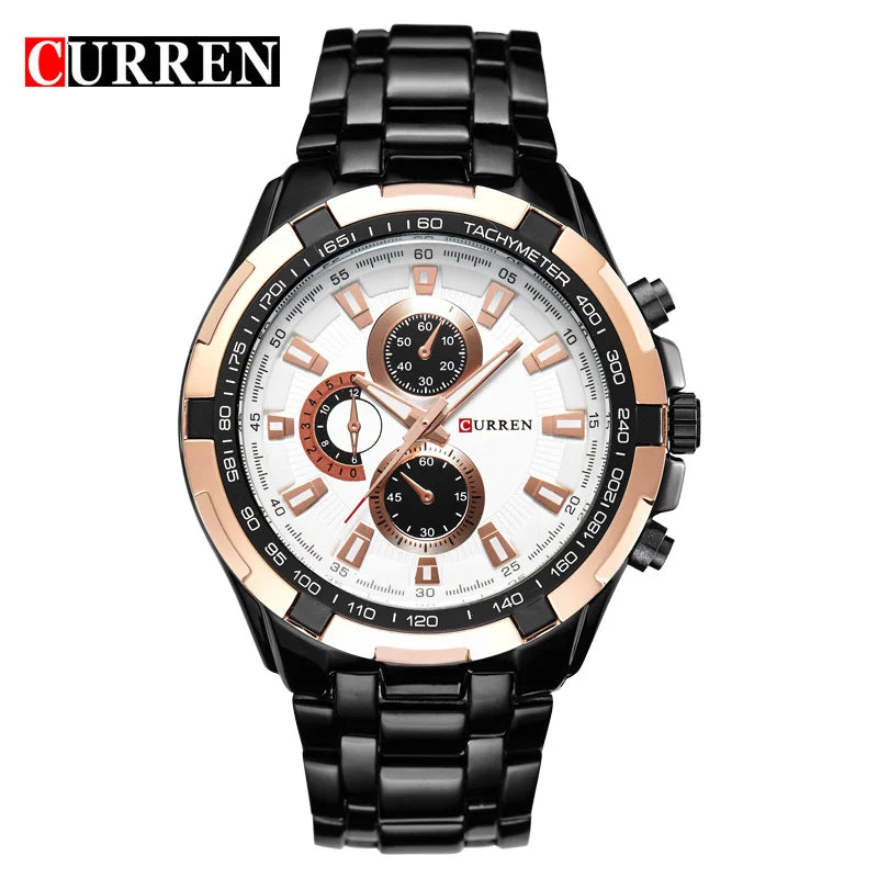 New CURREN Luxury Brand Watches Men Quartz Fashion Casual Male Sports Watch Full Steel Military Watches Relogio Masculino