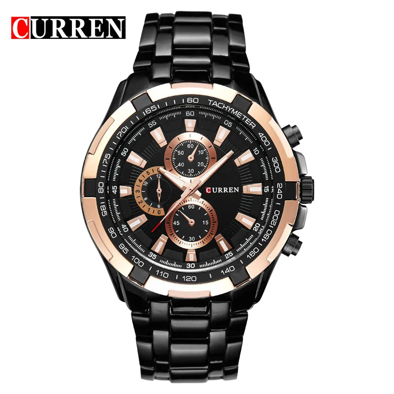 New CURREN Luxury Brand Watches Men Quartz Fashion Casual Male Sports Watch Full Steel Military Watches Relogio Masculino