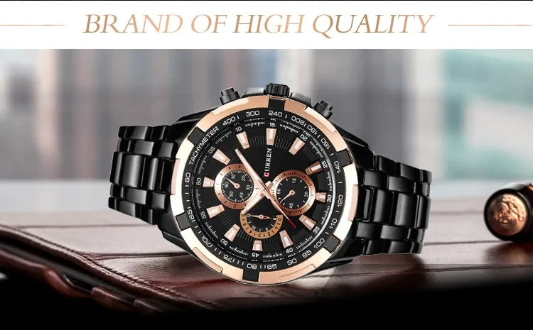 New Curren Luxury Brand Watches Men Quartz Fashion Casual Male Sports Watch Full Steel Military Watches Relogio Masculino