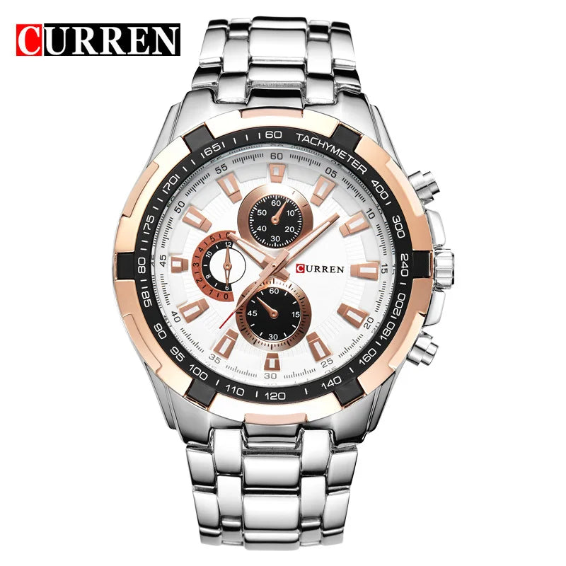 New Curren Luxury Brand Watches Men Quartz Fashion Casual Male Sports Watch Full Steel Military Watches Relogio Masculino