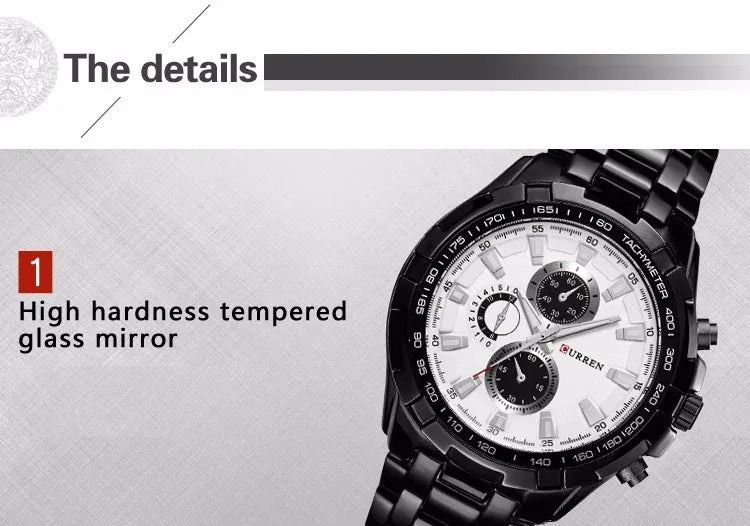 New CURREN Luxury Brand Watches Men Quartz Fashion Casual Male Sports Watch Full Steel Military Watches Relogio Masculino