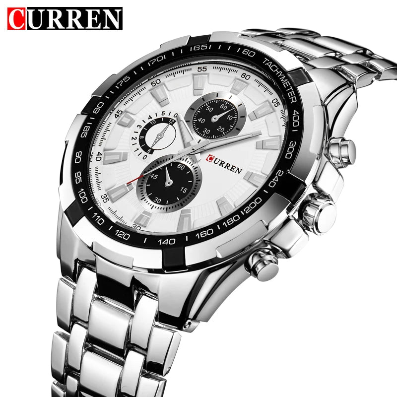 New CURREN Luxury Brand Watches Men Quartz Fashion Casual Male Sports Watch Full Steel Military Watches Relogio Masculino