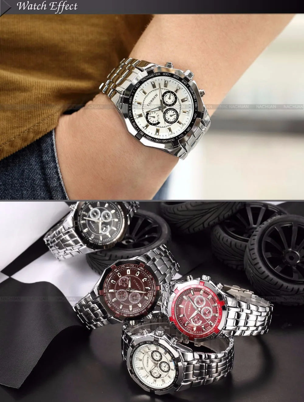 New CURREN Watches Men Top Luxury Brand Hot Design Military Sports Wrist watches Men Digital Quartz Men Full Steel Watch