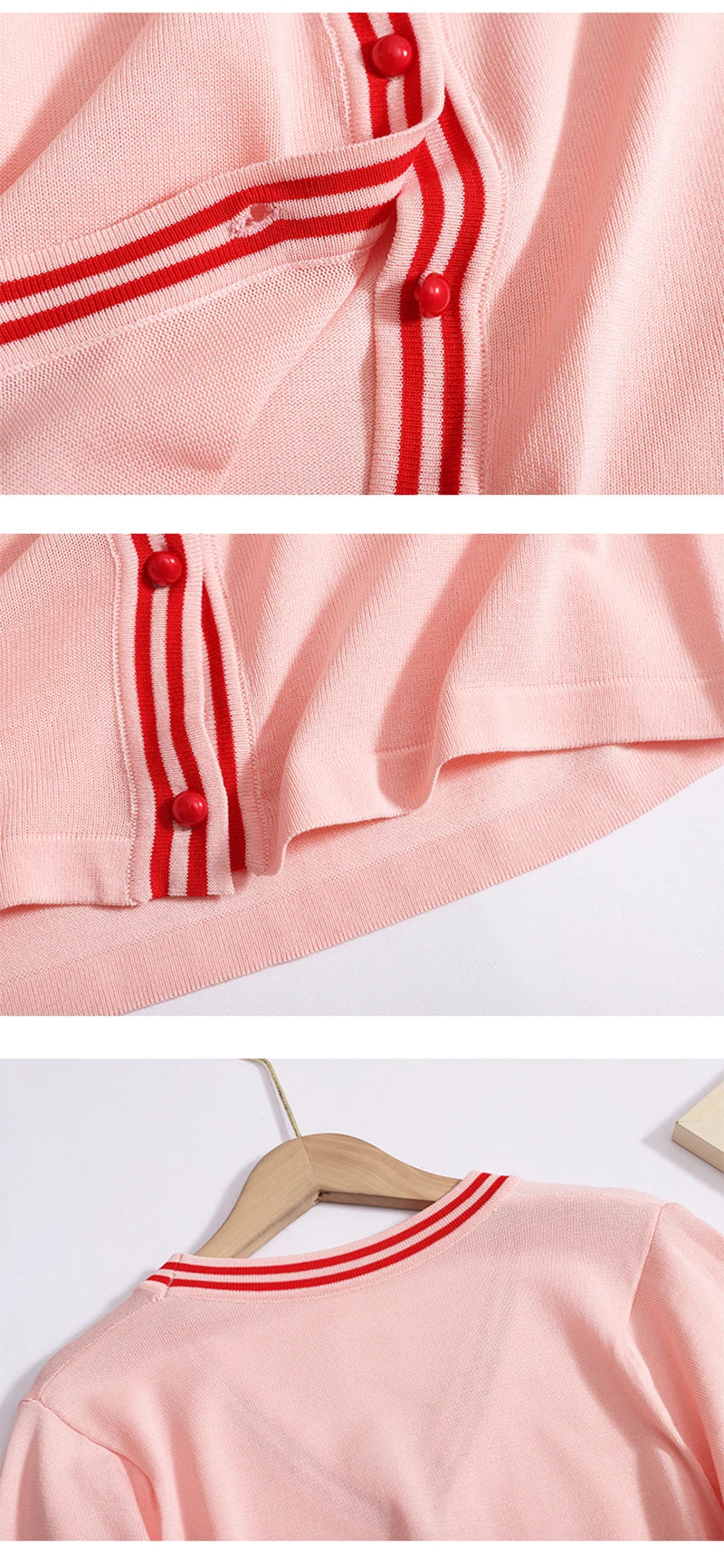 Women New Sweet Summer Knit Set V-neck Single Breasted Short Sleeved Cardigan Tops And High Waist Mini Pleated Skirt Female Suit