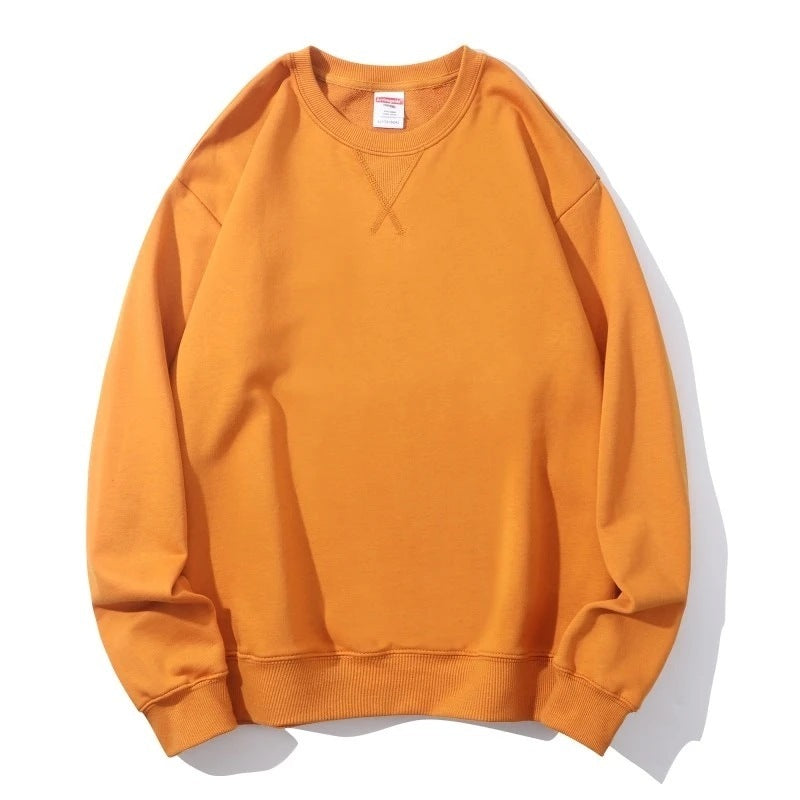 Cotton Heavy Terry Round Neck Men's Sweater Inverted Triangle