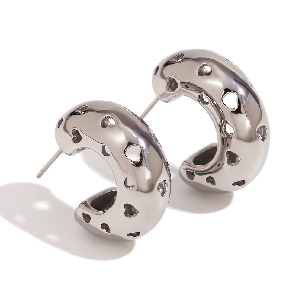 European And American Fashion Special-interest Elegance Retro Earrings Stainless Steel