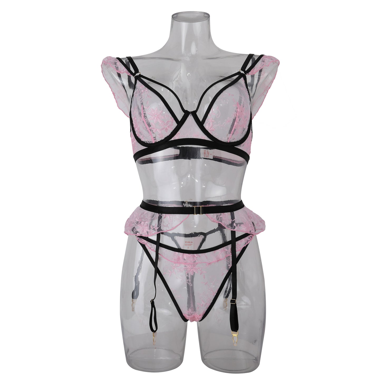 Lace Sexy Bandeau Sexy Lingerie Three-piece Set Suit