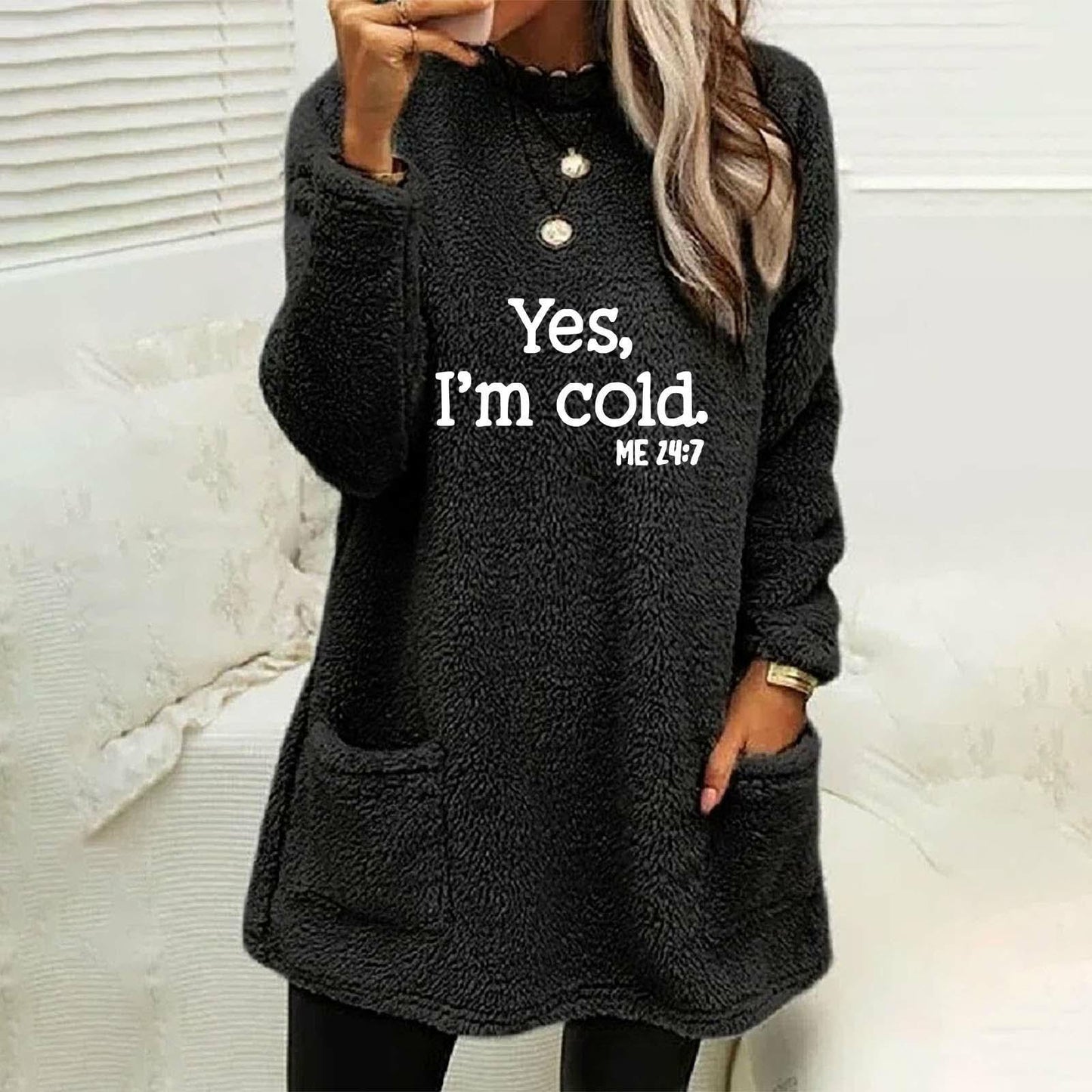 Autumn And Winter New Loose Long Sleeve Letter Printed Crew Neck Sweatshirt